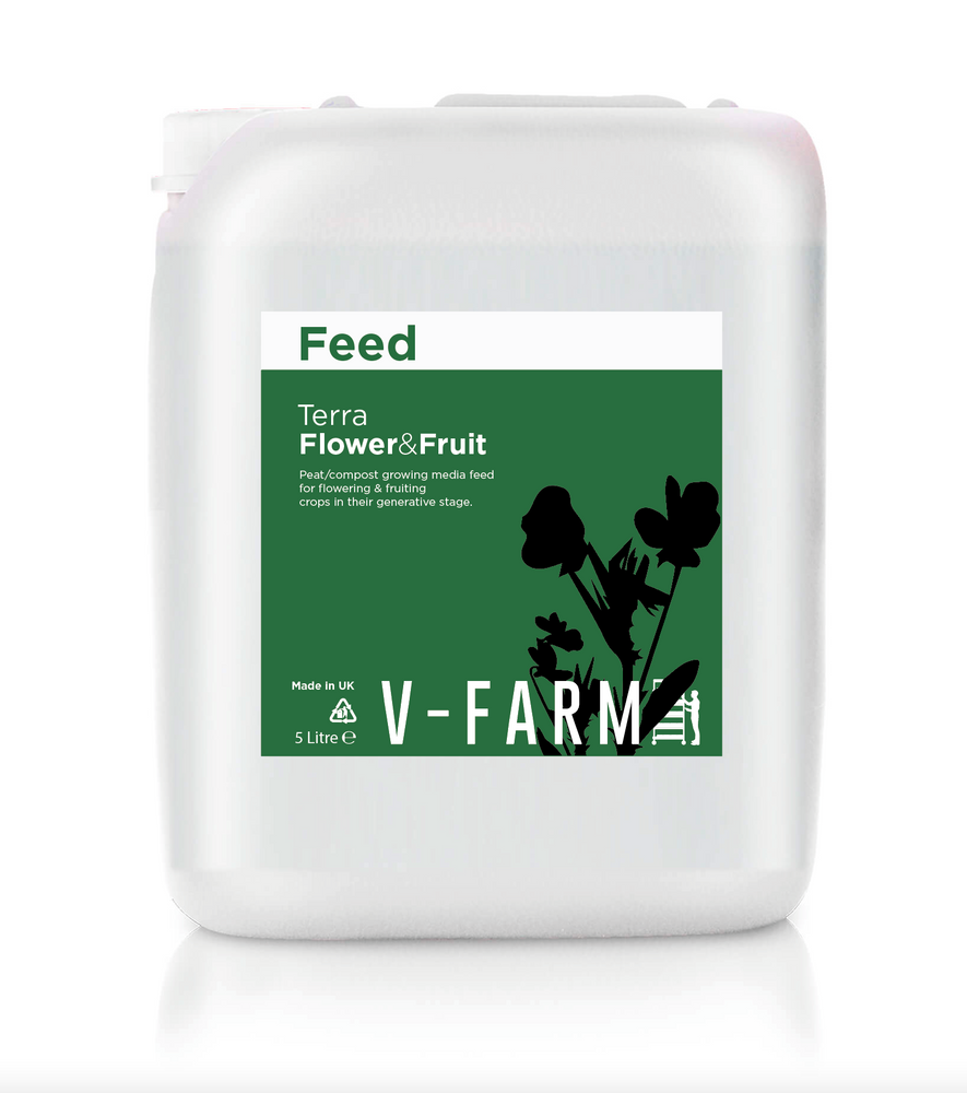 V-Farm Feed - Terra Flower&Fruit - 5L - Base Nutrient for Growing in Peat & Compost