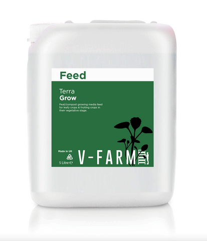 V-Farm Feed - Terra Grow - 5L - Base Nutrient for Growing in Peat & Compost